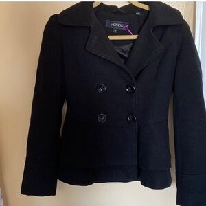 Black Double-Breasted Women's Jacket